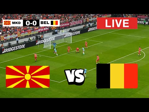 🔴LIVE : North Macedonia vs Belgium | World Cup Qualification UEFA 2025 | Full Match |Game Simulation