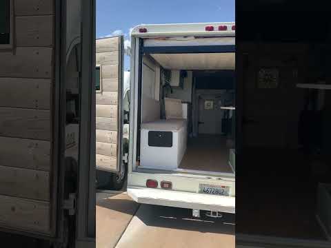 Before and after of our box truck build!