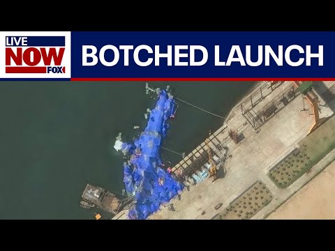 Botched launch: North Korea warship finally returned upright