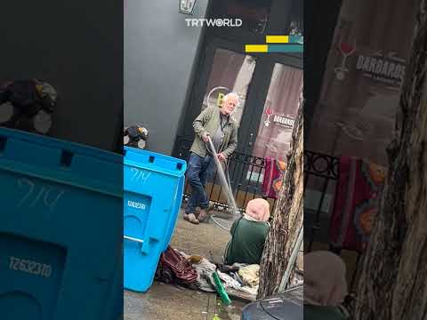 San Francisco art gallery owner sprays water at homeless woman