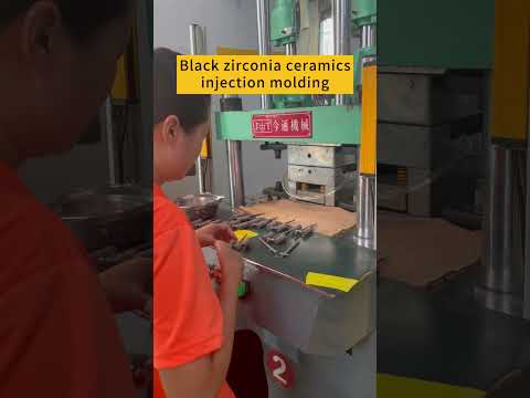 black zirconia injection molding process. #ceramic #advancedceramics #ceramicfactory #shortvideo
