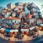 Realistic HD photo showcasing a collection of unseen or less popular attractions in Lisbon, Portugal. The image might include elements such as hidden alleys, lesser-known cafes, local markets, and rarely visited but beautiful architectural marvels.