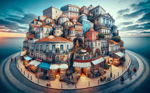 Realistic HD photo showcasing a collection of unseen or less popular attractions in Lisbon, Portugal. The image might include elements such as hidden alleys, lesser-known cafes, local markets, and rarely visited but beautiful architectural marvels.