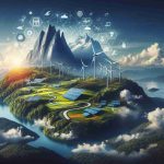 A high-definition, realistic image showcasing the concept of 'Redefining Sustainable Growth in Sabah through Innovative Renewable Energy Projects.' This image should depict a mix of natural landscapes, possibly featuring the iconic Mount Kinabalu, and symbols of renewable energy projects (think wind turbines, solar panels). These elements blend seamlessly, signifying an harmonious interfusion of nature and human innovation, and emphasizing the importance and potential of sustainable energy development in Sabah.