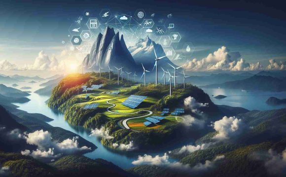 A high-definition, realistic image showcasing the concept of 'Redefining Sustainable Growth in Sabah through Innovative Renewable Energy Projects.' This image should depict a mix of natural landscapes, possibly featuring the iconic Mount Kinabalu, and symbols of renewable energy projects (think wind turbines, solar panels). These elements blend seamlessly, signifying an harmonious interfusion of nature and human innovation, and emphasizing the importance and potential of sustainable energy development in Sabah.