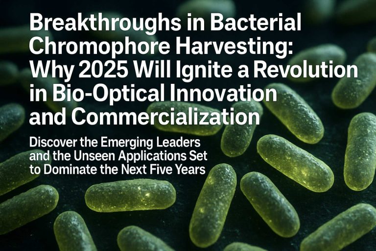Genombrott inom bakteriella kromoforinsamlingar: Varför 2025 kommer att tända en revolution inom bio-optisk innovation och kommersialisering. Upptäck de nya ledarna och de osynliga tillämpningarna som kommer att dominera de kommande fem åren. 