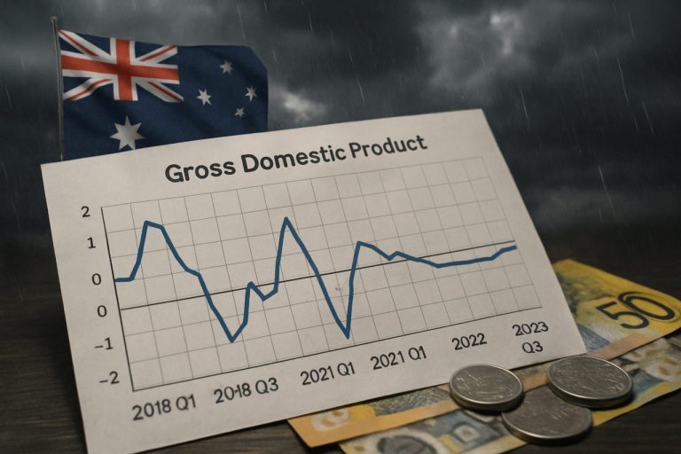 Australia’s Economy Falters: GDP Growth Stalls as Weather Havoc and Savings Surge Hit Recovery